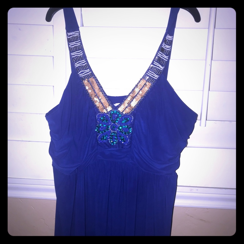 Blue dress with sequins